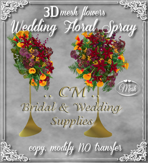 CM..Autumn Lily Wedding Floral Spray