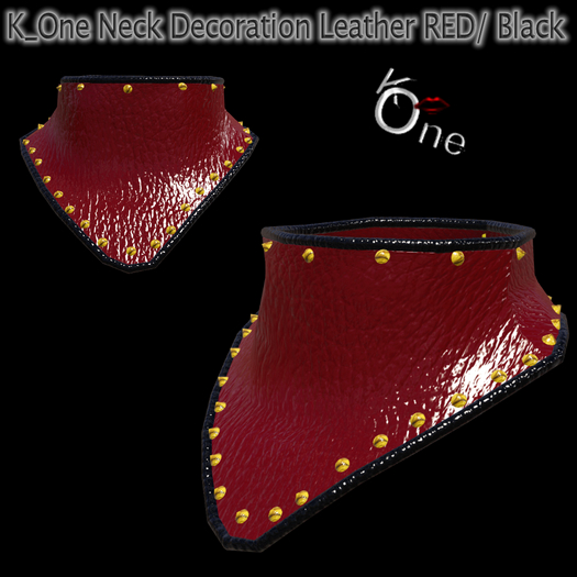 K_One's  Neck Decoration Leather RED