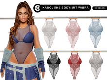 Addams - Karol She Mesh Bodysuit w/Bra #FATPACK