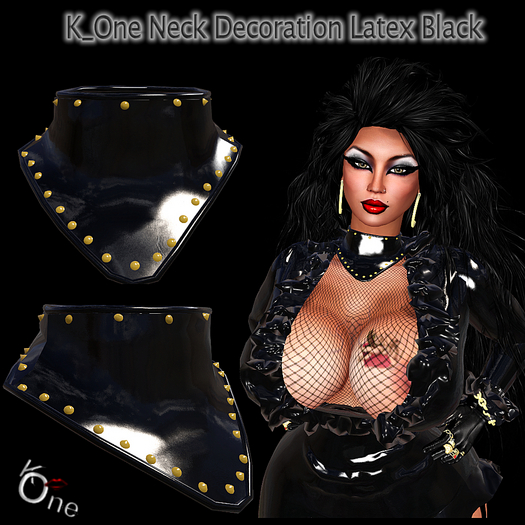 K_One's  Neck Decoration latex BLACK