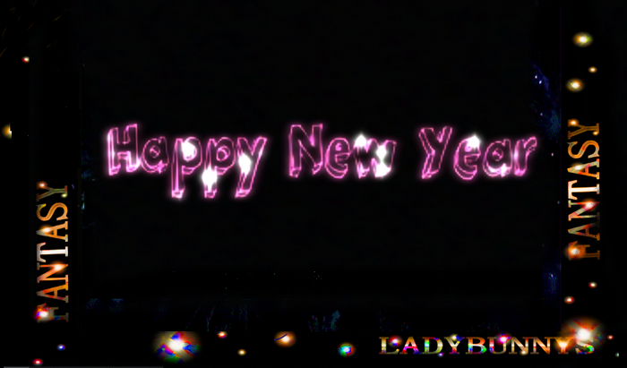 Bunny's Wall Animation-Happy New Year Banner 