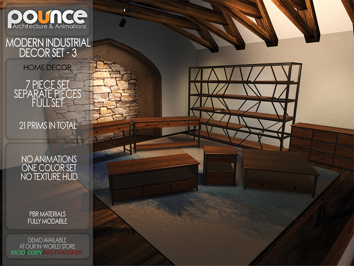 POUNCE - Modern Industrial Decor Set 3