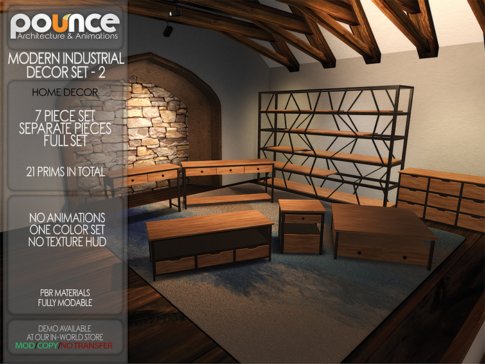 POUNCE - Modern Industrial Decor Set 2
