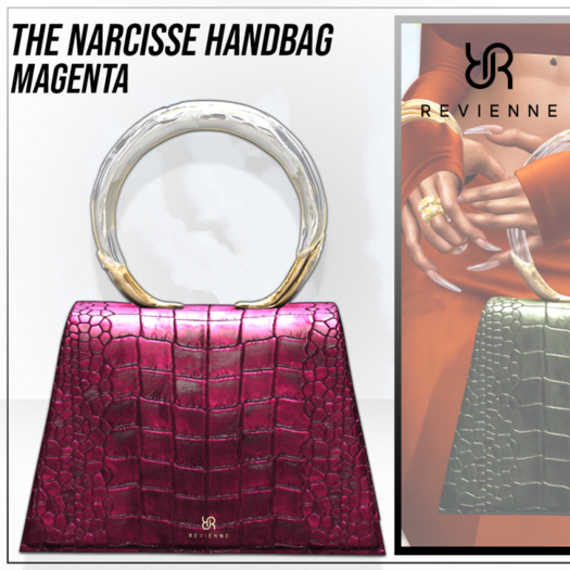 Revienne: The Narcisse Handbag [MAGENTA]