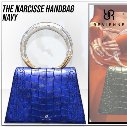 Revienne: The Narcisse Handbag [NAVY]