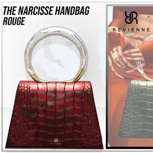 Revienne: The Narcisse Handbag [ROUGE]