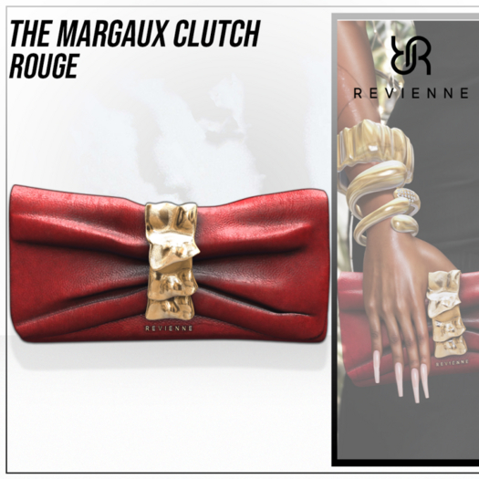 Revienne: The Margaux Clutch [ROUGE]