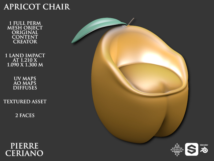 Apricot chair - 1 LI - FULL PERM Mesh