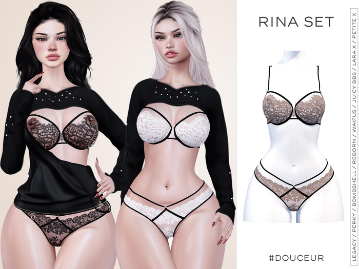 #DOUCEUR - RINA SET - BRA, PANTIES - BEIGE