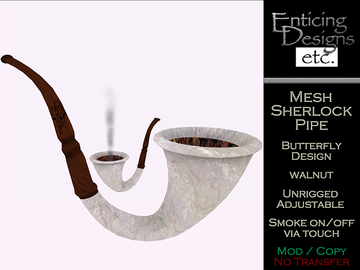 *ED Sherlock Pipe - Walnut - Butterfly