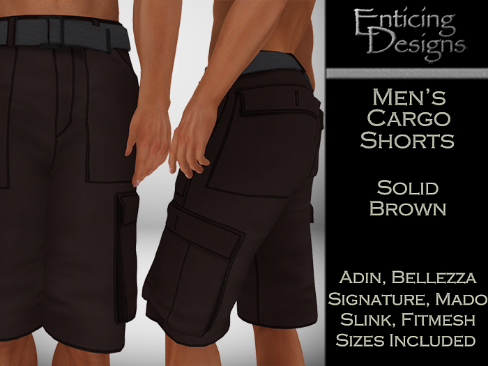 *ED Men's Cargo Shorts - Brown