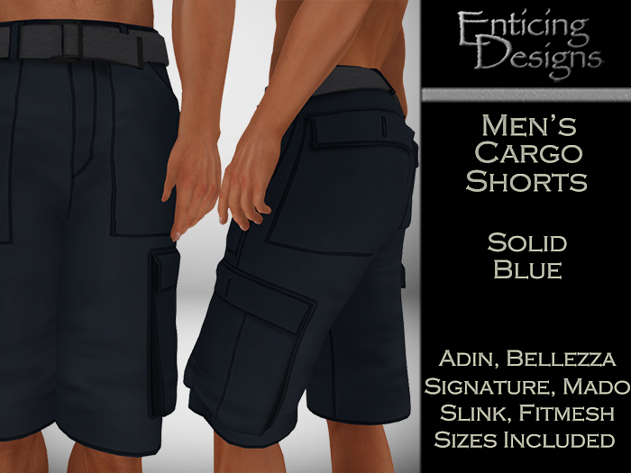 *ED Men's Cargo Shorts - Blue
