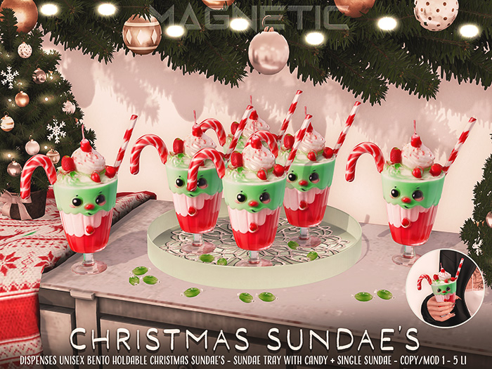 Magnetic - Christmas Sundae's