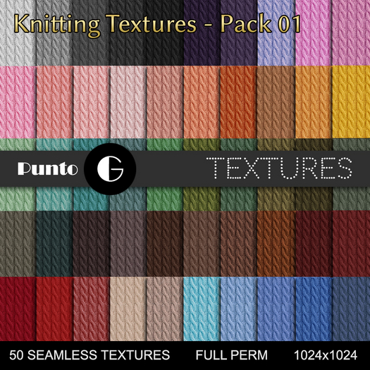 Full Perm Textures - Knitting Pack 01