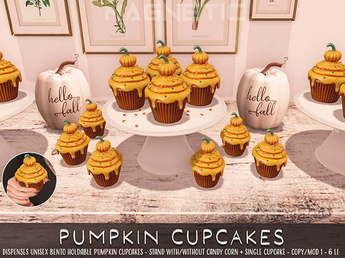 Magnetic - Pumpkin Cupcakes