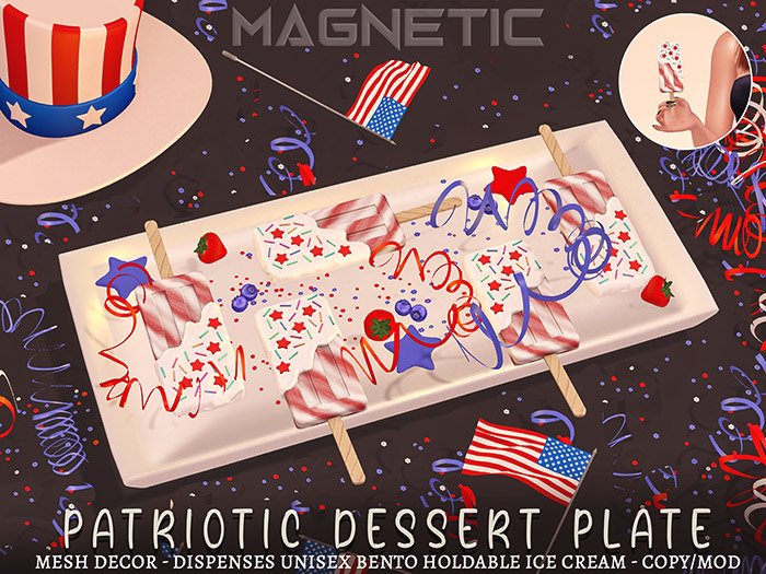 Magnetic - Patriotic Dessert Plate