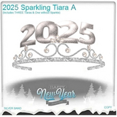 2025 SINGLE A Happy New Year SILVER Tiara Resizeable (BOXED)