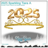 2025 SINGLE A Happy New Year GOLD Tiara Resizeable (BOXED)