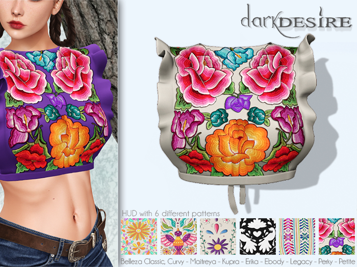 [[dD]] Yatziri Blouse - 01 White (Add me) Blusa con Bordados Mexicanos - Mexico