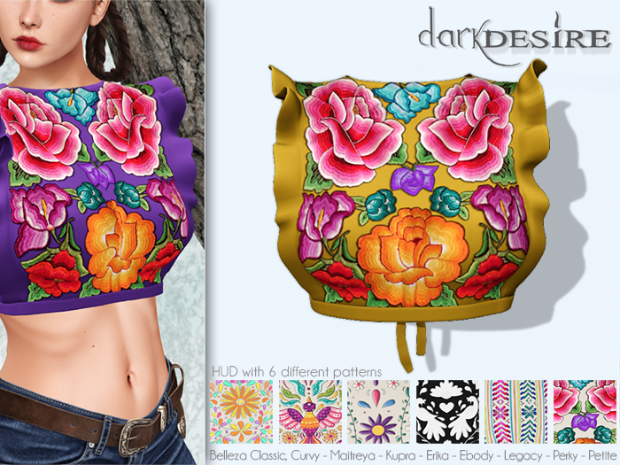 [[dD]] Yatziri Blouse - 05 Yellow (Add me) Blusa con Bordados Mexicanos - Mexico