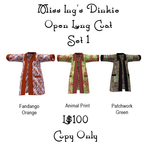 Miss Ing's Dinkie Open Long Coat Set 1