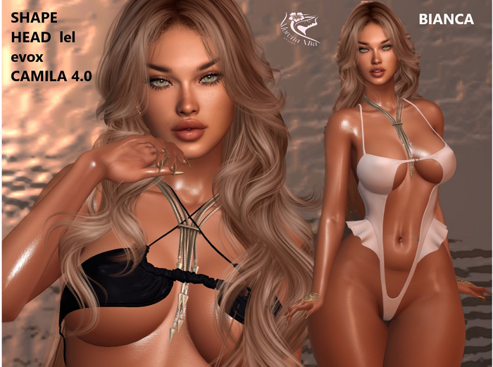 BIANCA SHAPE HEAD EvoX  CAMILA  4.0 Lelutka (Maitreya,larax,legacy,,Reborn,Erika ,,Belleza Gen.X Curvy.Kupra