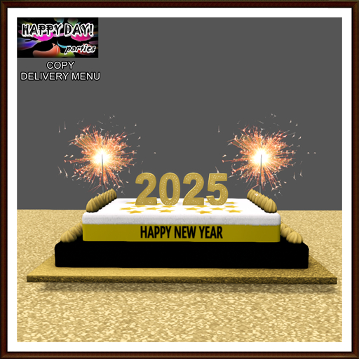 New Year - 2025 Happy New Year Festive Cake