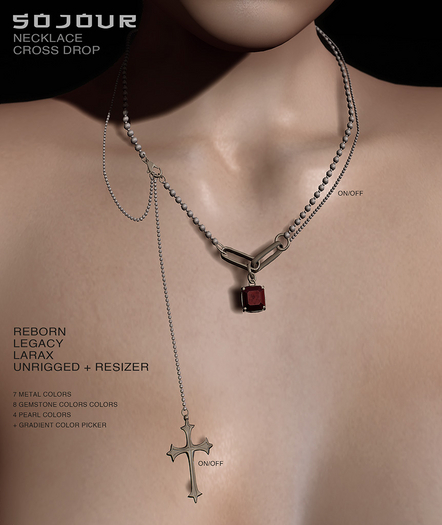 SOJOUR - Necklace - Cross drop - fatpack