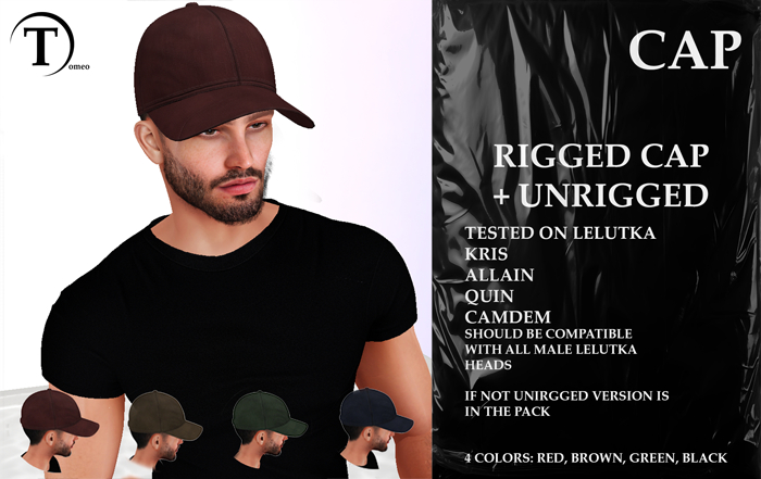 Tomeo - Cap - Rigged - Unrigged