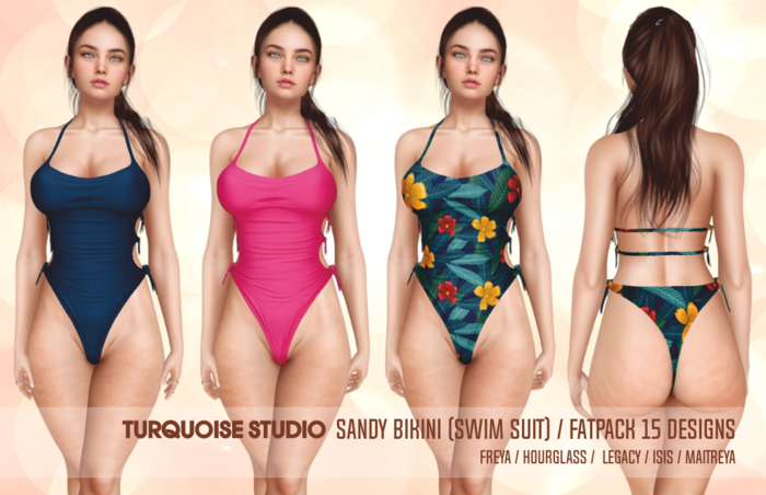 [TS] SANDY BIKINI OR SWIM SUIT - Maitreya Lara - Legacy  - Hourglass - Isis - Freya  [FATPACK]