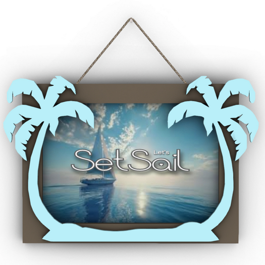 Hanging Picture 'Let's Set Sail' (ADD)