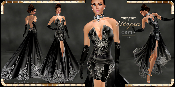 Utopia GRETA noir - Appliers Included!