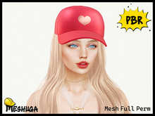Meshuga PBR Valentines Heart Cap FULL PERM MESH