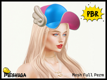 Meshuga PBR Valentines Kawaii Cupid Wings Hat FULL PERM MESH