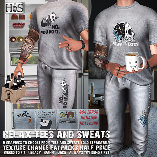 >-HIS-< Panda Relax Tee