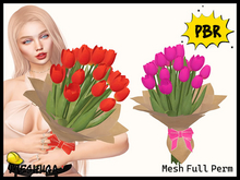 Meshuga PBR Valentines Bouquet of Tulips FULL PERM MESH