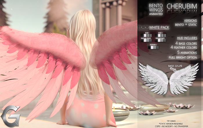 {geek} Cherubim Wings - Black White Pack