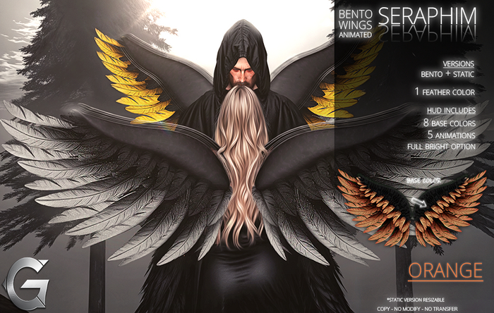 {geek} Seraphim Wings - Orange