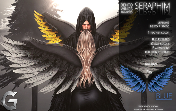 {geek} Seraphim Wings - Blue