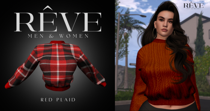 REVE Autumn Knit - Red Plaid (Add)
