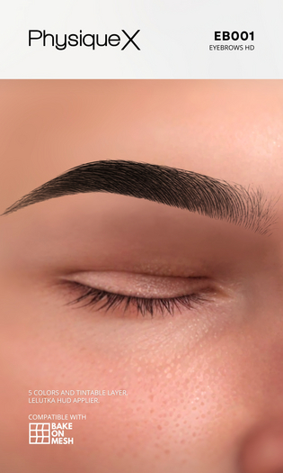 Physique X - EB001 Eyebrows HD - lel EVO X & BOM - Unpacker