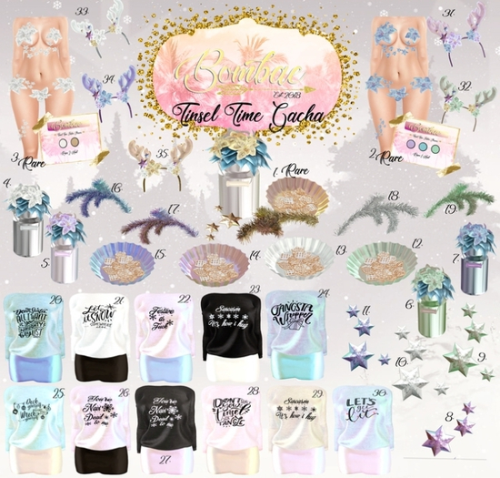 3. {Bombae} Tinsel Time Festive Flowers 2 RARE