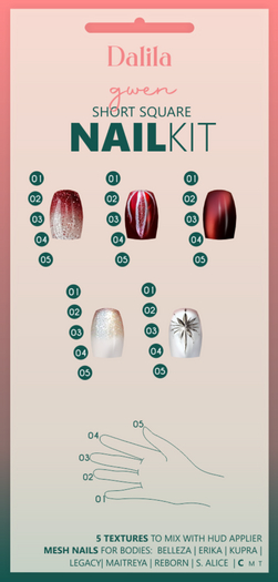 Dalila Gwen Short Square Nail Kit