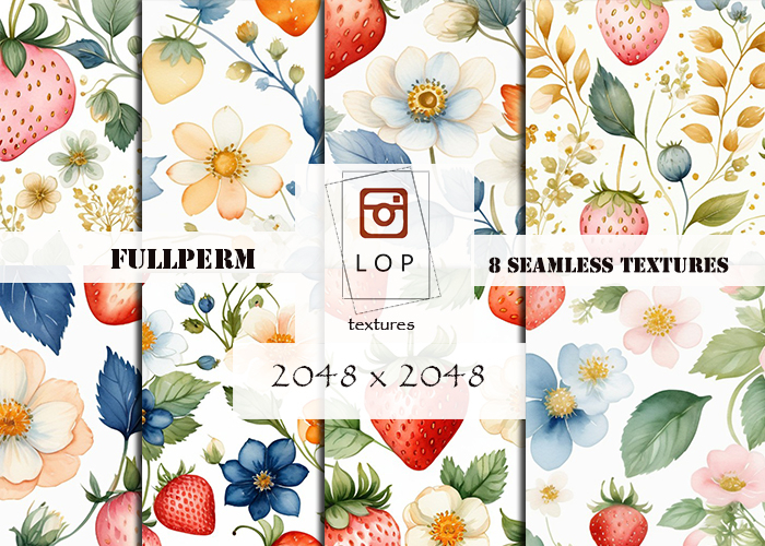 LOP STRAWBERRY & FLOWERS TEXTURES PACK 1