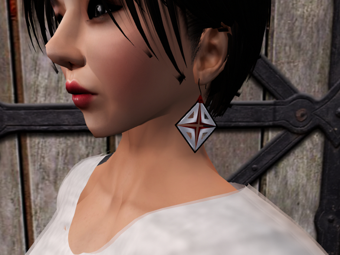Goth deco-style earrings