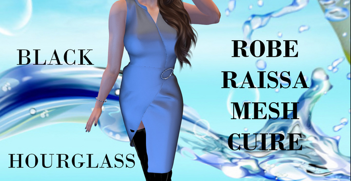 ** DC ** ROBE RAISSA  MESH CUIRE _ hourglass _ "UNPACKER /HUD"