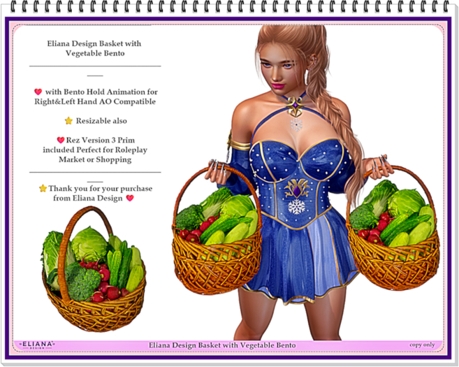 Eliana Design Basket with Vegetable Bento