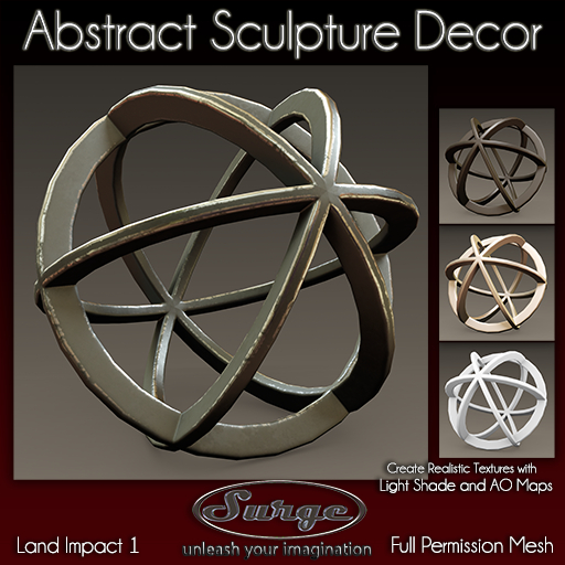 Abstract Sculpture Decor - Origional Full Permission Mesh