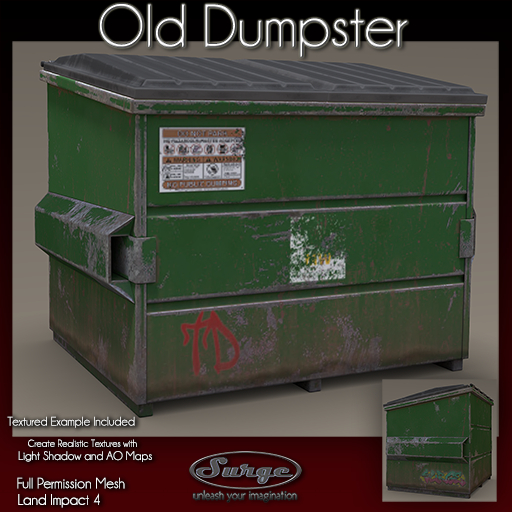Old Dumpster - Origional Full Permission Mesh