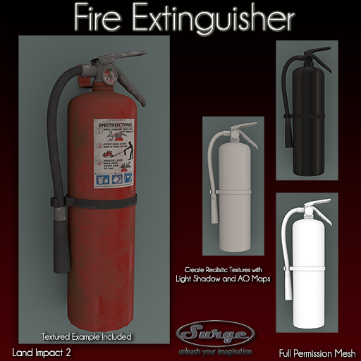 Fire Extinguisher - Origional Full Permission Mesh